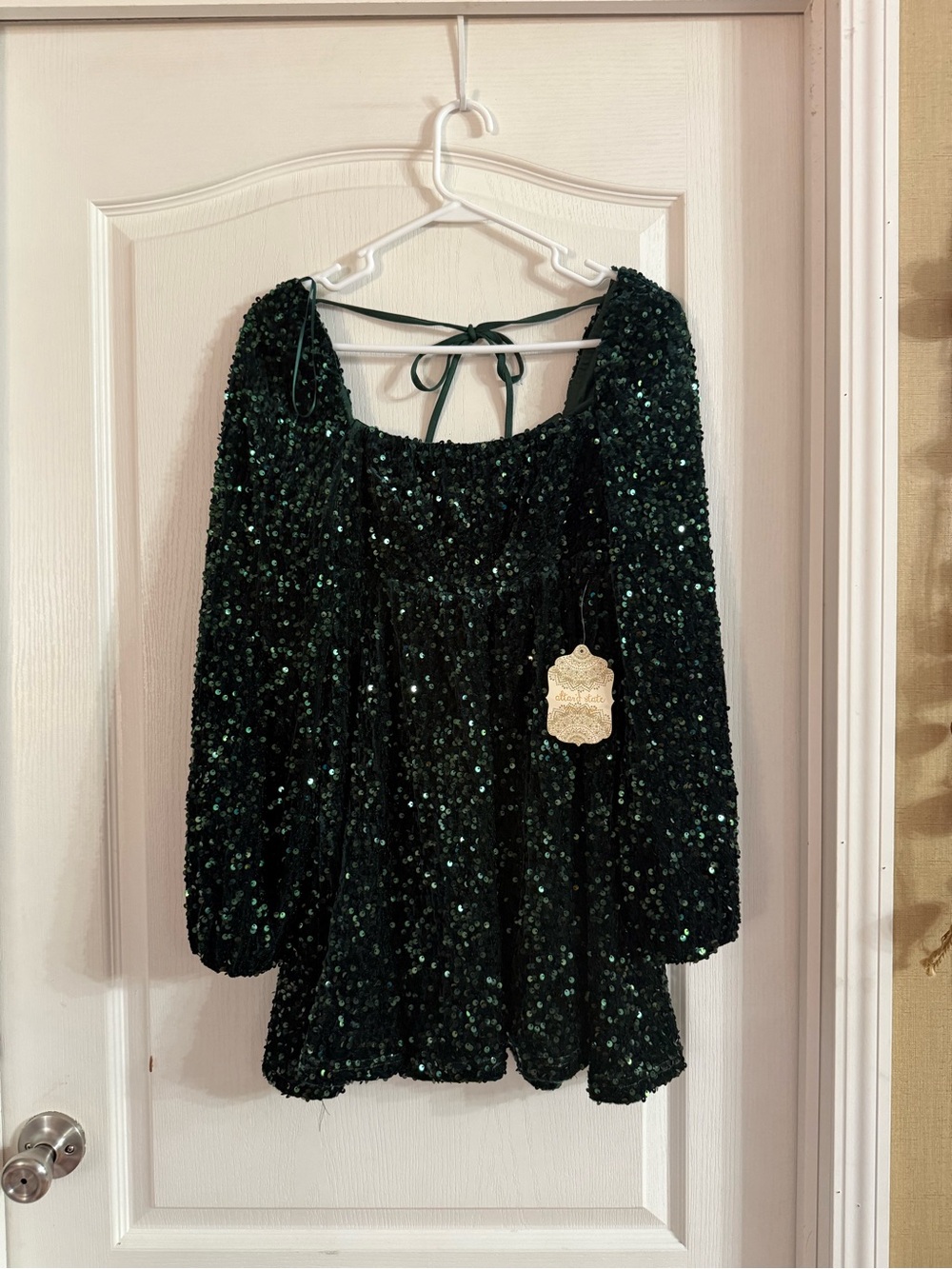 Altar’d State Women’s Green Sequin Mini Dress NWT Sz S. MY-80